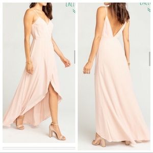 Show Me your Mumu Mariah wrap dress XS blush